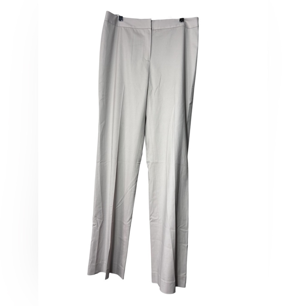 Lafayette 148 NY Straight-Leg Stretch Wool Pants Khaki Size 6